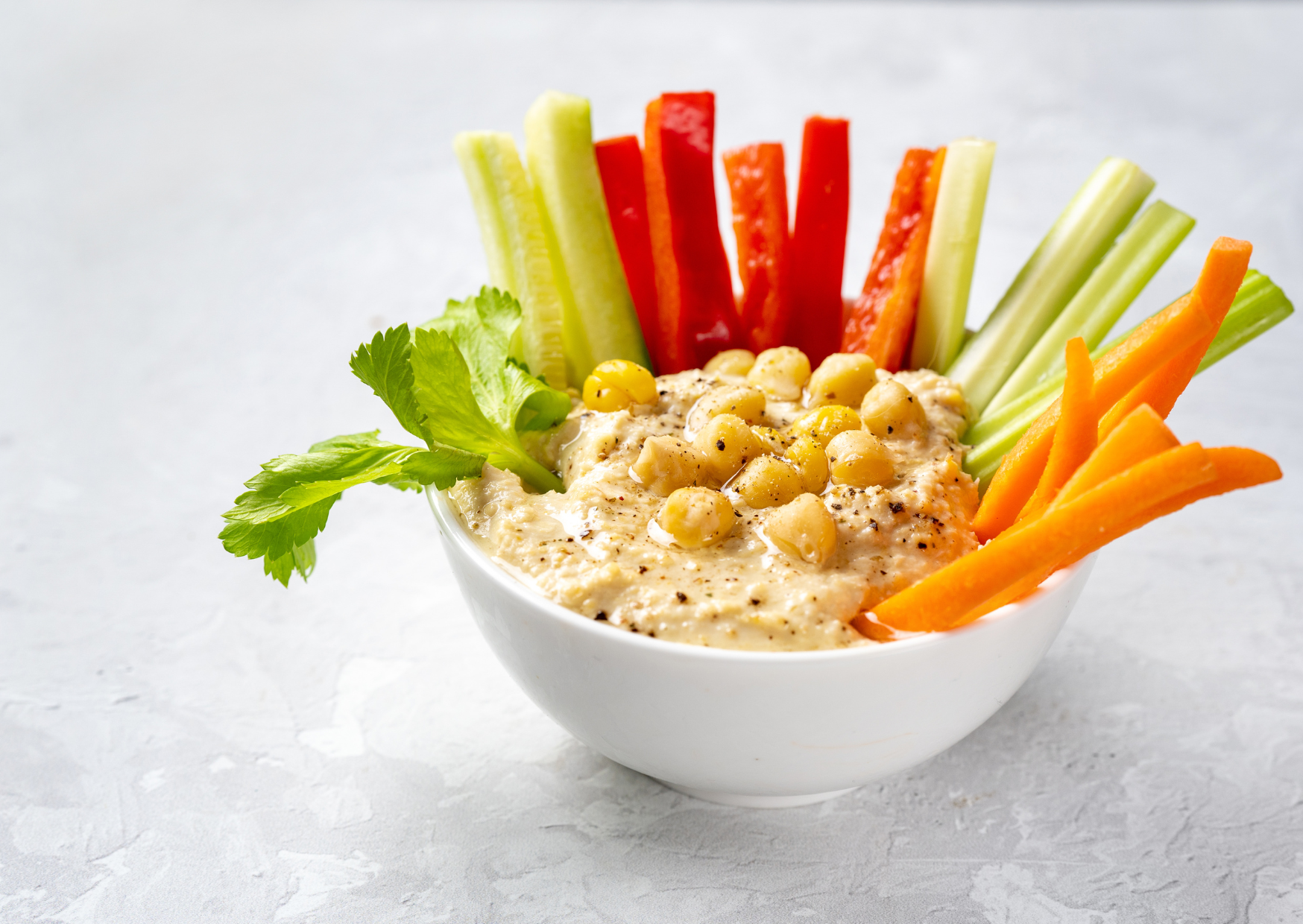 Apéro crudités houmous